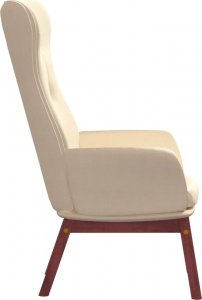 vidaXL vidaXL Fotel wypoczynkowy, kremowy, obity tkaniną 4