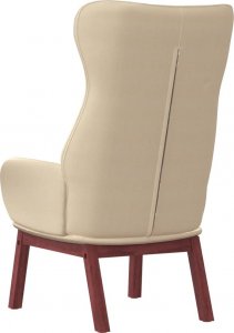 vidaXL vidaXL Fotel wypoczynkowy, kremowy, obity tkaniną 5