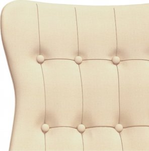 vidaXL vidaXL Fotel wypoczynkowy, kremowy, obity tkaniną 6