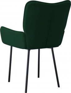 vidaXL vidaXL Krzesła stołowe, 2 szt., ciemnozielone, obite aksamitem 6
