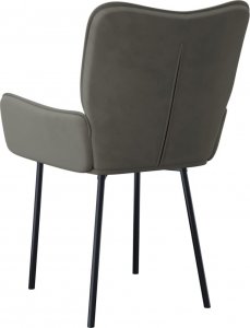 vidaXL vidaXL Krzesła stołowe, 2 szt., ciemnoszare, obite aksamitem 6