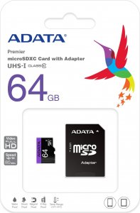 Karta ADATA Premier MicroSDXC 64 GB Class 10 UHS-I/U1  (AUSDX64GUICL10-PA1) 3