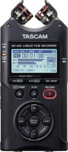 Dyktafon Tascam Tascam DR-40X - Przenośny rejestrator cyfrowy z interfejsem USB, zapisujący 2 x stereo, 2 GB karta SD 1