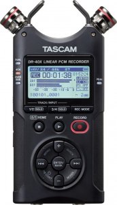Dyktafon Tascam DR-40X - Przenośny rejestrator cyfrowy z interfejsem USB, zapisujący 2 x stereo, 2 GB karta SD 3