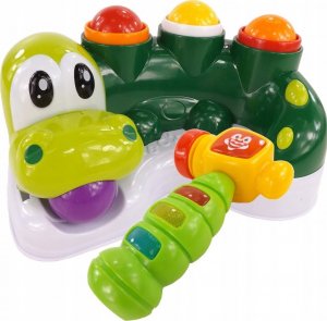 LUXMA Zjeżdżalnia dinozaur zbijak piłki młoteczek 326 6