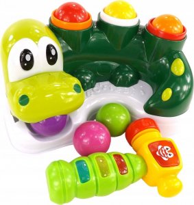 LUXMA Zjeżdżalnia dinozaur zbijak piłki młoteczek 326 10