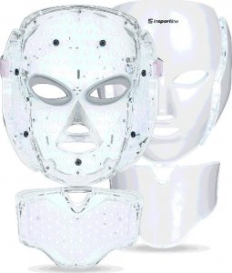 inSPORTline Pielęgnacyjna maska LED na twarz i szyję terapia fotonowa inSPORTline Hilmana 16
