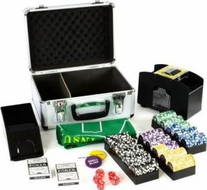 Garthen Pokerowy zestaw DELUXE 300 żetonów w walizce z akcesoriami 1