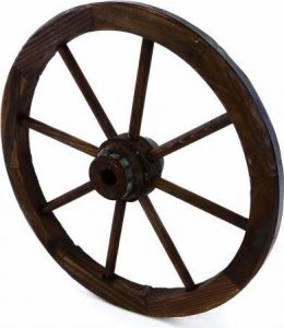 Garthen Koło drewniane Garth - stylowa rustykalna dekoracja 50 cm 1