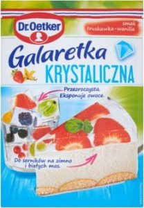 Dr Oetker Dr. Oetker Galaretka krystaliczna smak truskawka-wanilia 77 g 1