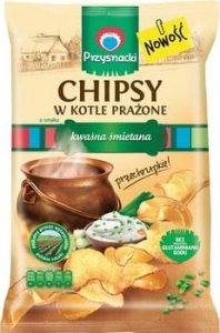 Przysnacki Przysnacki Chipsy w kotle prażone o smaku kwaśna śmiatana 125g 1