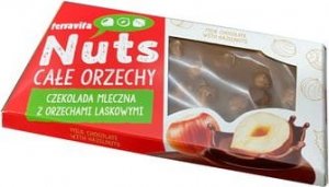 Terravita Terravita Czekolada mleczna z orzechami laskowymi 30% Nuts 100g okienko 1