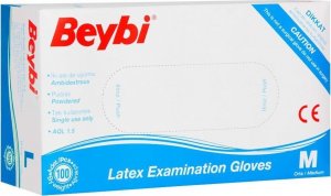 Beybi BEYBI   Rękawice  Ochronne Lateksowe - M  (100 sztuk) 1