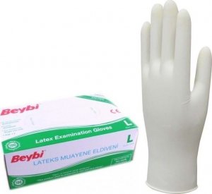 Beybi BEYBI  Rękawice Ochronne Lateksowe L (100 Sztuk) 3