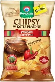 Przysnacki Przysnacki Chipsy w kotle prażone o smaku papryka czerwona 125g 1