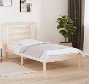 vidaXL vidaXL Rama łóżka, lite drewno sosnowe, 90x190 cm,3FT, pojedyncza 1