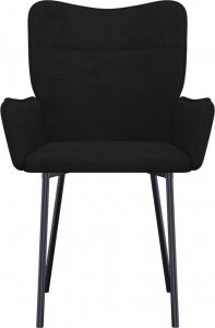 vidaXL vidaXL Krzesła stołowe, 2 szt., czarne, obite aksamitem 4