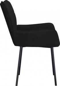vidaXL vidaXL Krzesła stołowe, 2 szt., czarne, obite aksamitem 5