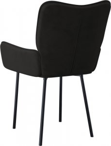 vidaXL vidaXL Krzesła stołowe, 2 szt., czarne, obite aksamitem 6