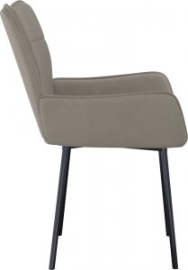 vidaXL vidaXL Krzesła stołowe, 2 szt., jasnoszare, obite aksamitem 5