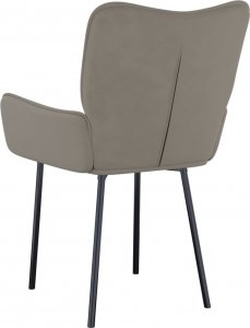 vidaXL vidaXL Krzesła stołowe, 2 szt., jasnoszare, obite aksamitem 6