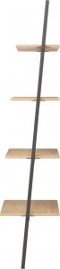 vidaXL vidaXL Regał drabina z 4 półkami, jasnobrązowo-czarny, 64x34x150,5 cm 4