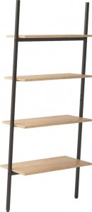 vidaXL vidaXL Regał drabina z 4 półkami, jasnobrązowo-czarny, 64x34x150,5 cm 5