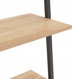 vidaXL vidaXL Regał drabina z 4 półkami, jasnobrązowo-czarny, 64x34x150,5 cm 6