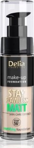 Delia Delia Cosmetics Stay Flawless Matt Podkład matujący 16H nr 402 Light Beige 30ml 1
