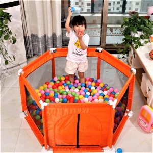 OEM Kojec dla dziecka / suchy basen na piłeczki - pomarańczowy 2