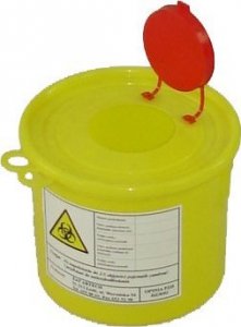 ARS Pojemnik na odpady ostre z otworem wrzutowym, poj. 3l (Kolor czerwony) 1
