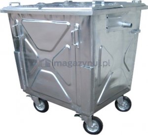 ARS Pojemnik do segregacji odpadów, ocynkowany na kółkach (pojemność 1100 l) 2