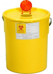 Artech Pojemnik na odpady ostre z otworem wrzutowym, poj. 20l (Kolor czerwony) 1
