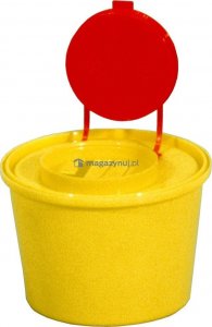 Artech Pojemnik na odpady ostre z otworem wrzutowym wym. 75 x 33 mm, poj. 1l (Kolor żółty) 2