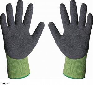 CERVA Rękawice Virdis, montażowe, nylon+lateks, rozm. 10, zielono-czarny 1