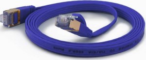 Wantec wantecWire Patchkabel CAT6A extraflach FTP blau 1,0m 1