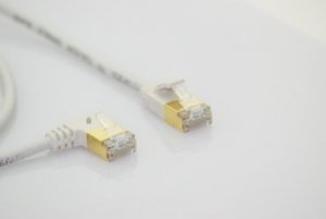 Wantec wantecWire Patchkabel CAT7 gewinkelt (90°rechts) SSTP grau 3,0 1