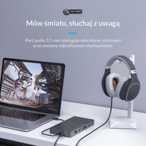 Stacja/replikator Orico NVMe z portami USB-A, HDMI 4K, USB-C PD 100W (CDH-9N-GY-BP) 15