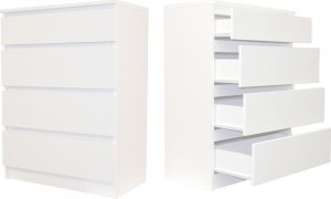 SARA KOMODA COCO, SZAFKA, SALON BIAŁA 4 SZUFLADY 4