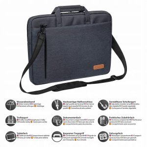 Torba Pedea PEDEA Notebooktasche "ELEGANCE" 39,6cm (15,6"), grau + Maus 2