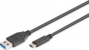 Kabel USB Digitus USB-A - USB-C 1.8 m Czarny (AK-990960-018-S) 1