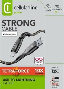 Kabel USB Cellular Line Cellularline Extreme Lightning Datenkabel 1,2m - mfi 1