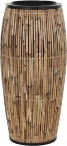 DKD Home Decor Doniczka DKD Home Decor Naturalny Czarny Metal Rattan (40 x 40 x 82 cm) 1