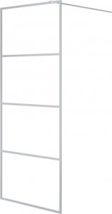 vidaXL vidaXL Ścianka prysznicowa srebrna, 80x195 cm, przezroczyste szkło ESG 2