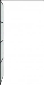 vidaXL vidaXL Ścianka prysznicowa, czarna, 90x195 cm, mrożone szkło ESG 4