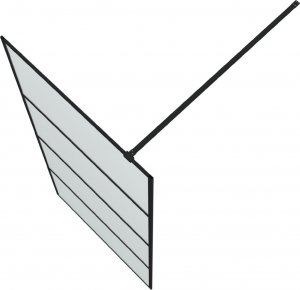 vidaXL vidaXL Ścianka prysznicowa, czarna, 90x195 cm, mrożone szkło ESG 5