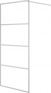 vidaXL vidaXL Ścianka prysznicowa srebrna, 90x195 cm, przezroczyste szkło ESG 2