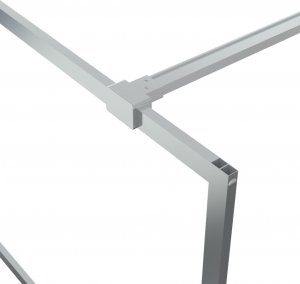 vidaXL vidaXL Ścianka prysznicowa srebrna, 90x195 cm, przezroczyste szkło ESG 6