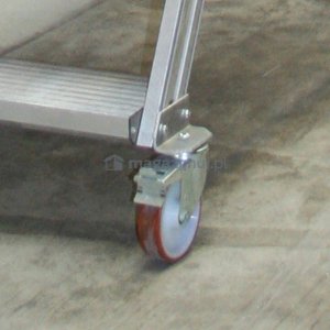 Lero Aluminiowy podest roboczy jezdny (wys. 147 cm, 6 stopni, 4 koła) 3