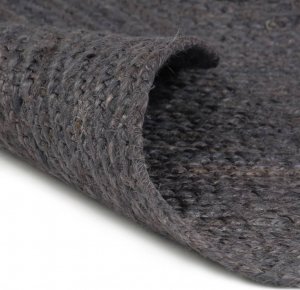 vidaXL vidaXL Ręcznie robiony dywan z juty, okrągły, 240 cm, ciemnoszary 1